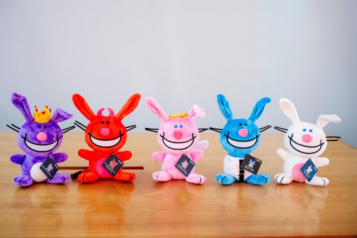 Officially Licensed It's Happy Bunny® Royalty Plushie by UNCUTE