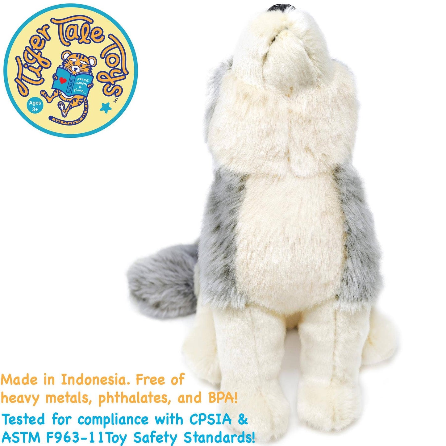 VIAHART Wolcott the Wolf 11 Inch Stuffed Animal Plush - Guzzgoggs