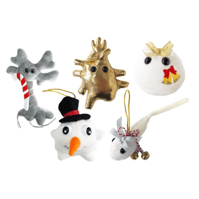 Giant Microbes Nice Christmas Ornaments 5 Pack - Guzzgoggs