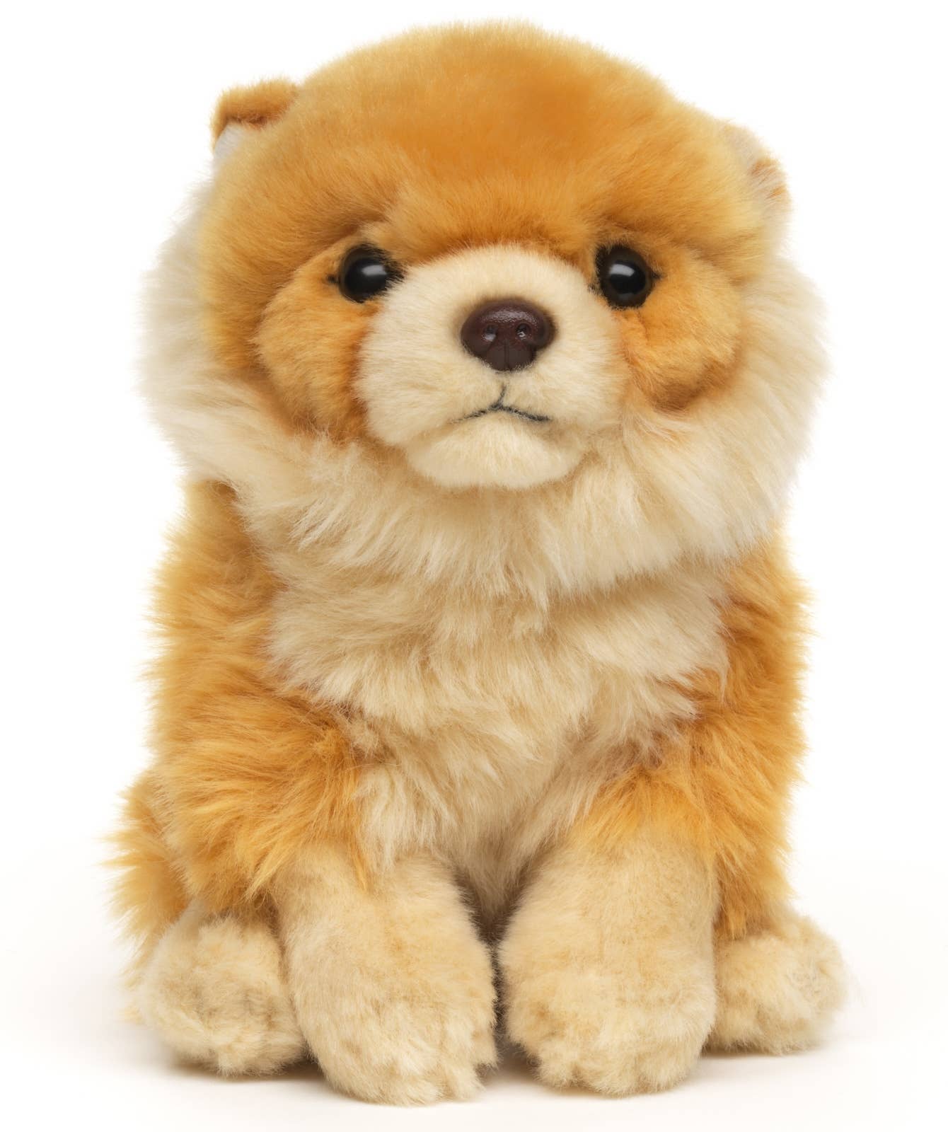 Uni Toys - Pomeranian, sitting - 17 cm (height) - plush dog, stuffed animal