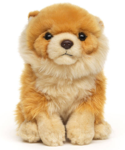 Uni Toys - Pomeranian, sitting - 17 cm (height) - plush dog, stuffed animal