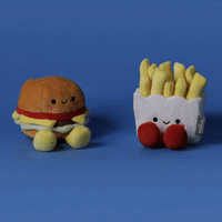 Hallmark - Better Together Burger & Fries Magnetic Plush Pair - Guzzgoggs