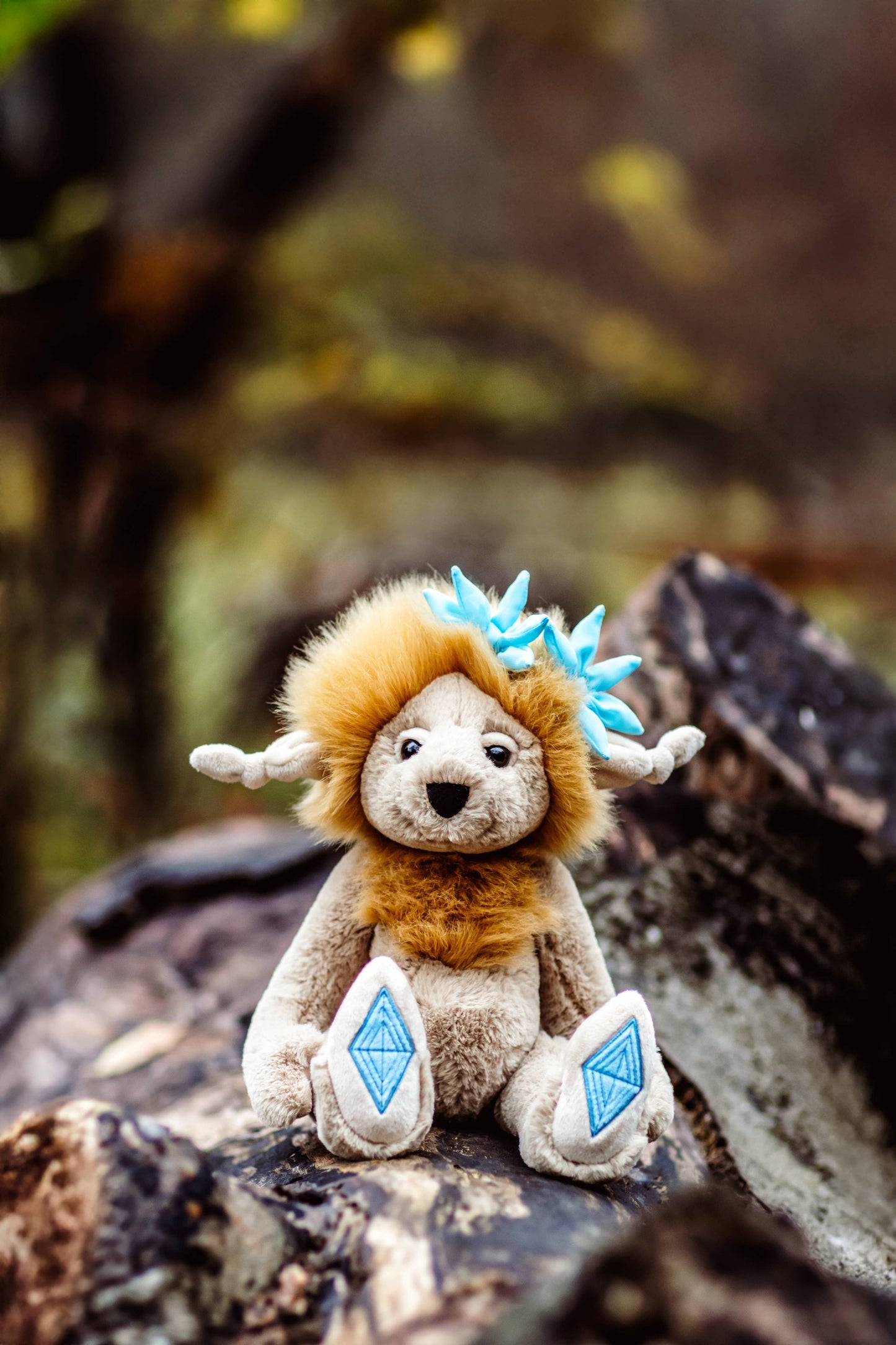 Charlie Bears Ltd - Topaz Blu Soft Plush Toy Teddy Bear Troll - Bearhouse / Troll - Guzzgoggs