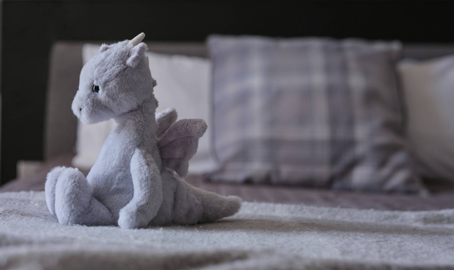 Charlie Bears Ltd - Draco Dragon Cloudy Grey Soft Plush Toy Teddy Bear