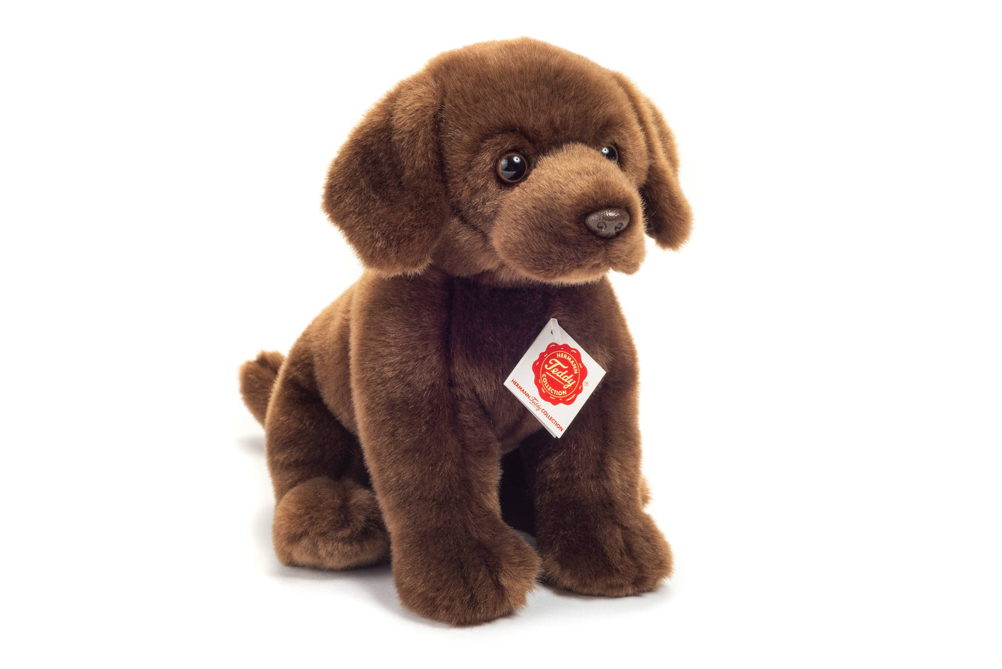 Teddy Hermann - Labrador sitting dark brown 25 cm - plush toy - stuffed toy - Guzzgoggs