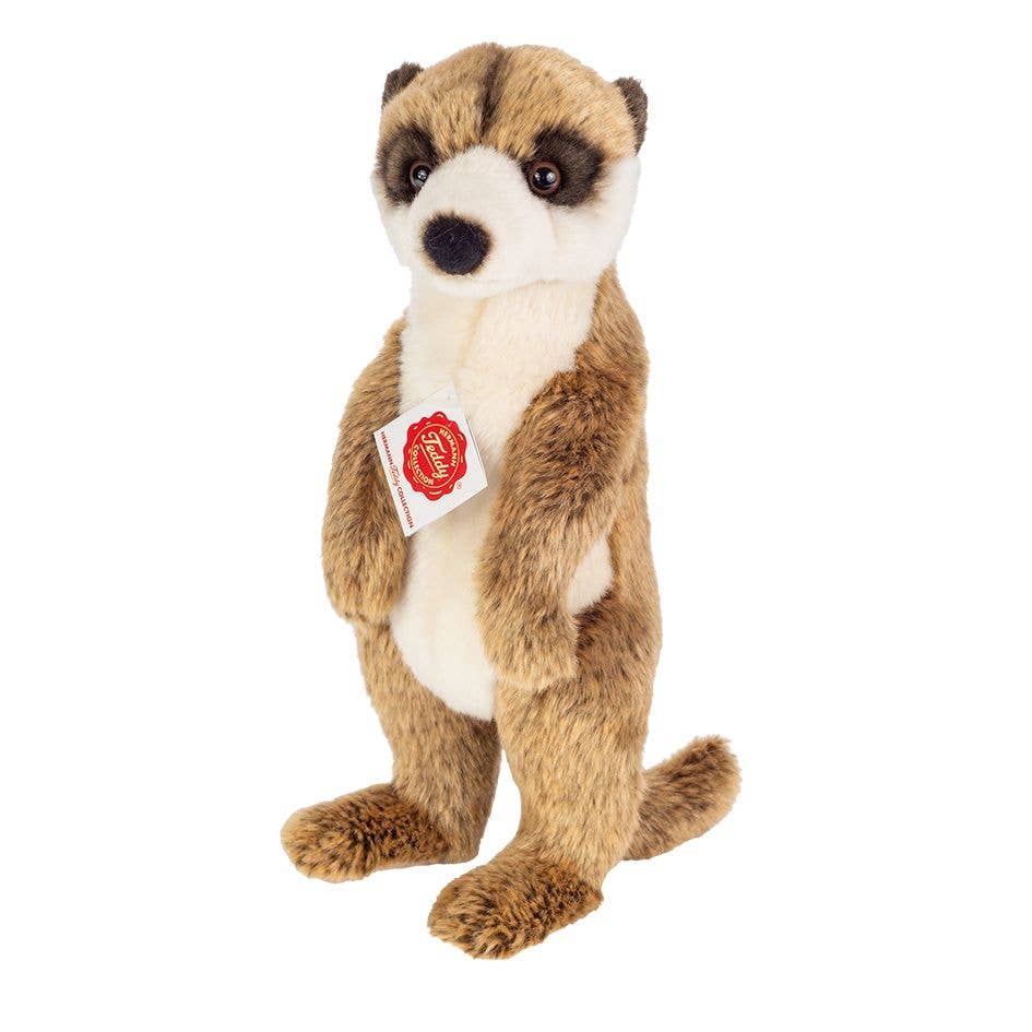 Teddy Hermann - Meerkat standing 29 cm - plush toy - stuffed toy - Guzzgoggs
