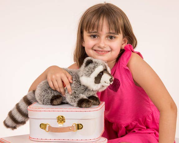 Teddy Hermann - Raccoon 29 cm - plush toy - soft toy - Guzzgoggs
