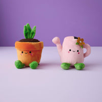 Hallmark - Better Together Watering Can & Plant Pot Magnetic Plush Pair - Guzzgoggs
