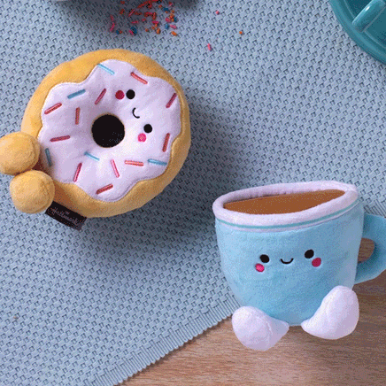 Hallmark - Better Together Doughnut & Coffee Magnetic Plush Pair - Guzzgoggs