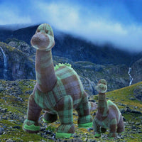 Best Years Diplodocus Dinosaur Baby Rattle in Tartan - Guzzgoggs