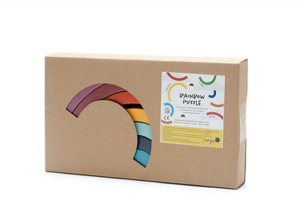 Best Years Fair trade, handmade wood rainbow toy in contemporary colours - Guzzgoggs