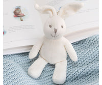 Best Years Knitted Organic Cotton White Bunny Baby Rattle - Guzzgoggs