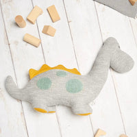 Best Years Large Organic Cotton Dinosaur Plush Toy, Diplodocus Grey - Guzzgoggs