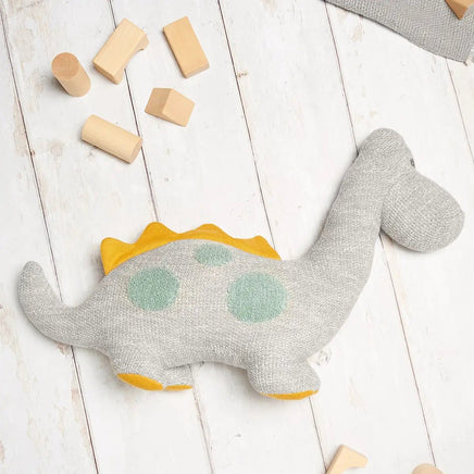 Best Years Large Organic Cotton Dinosaur Plush Toy, Diplodocus Grey - Guzzgoggs