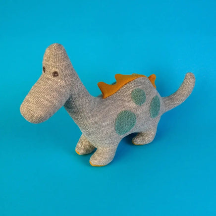 Best Years Large Organic Cotton Dinosaur Plush Toy, Diplodocus Grey - Guzzgoggs