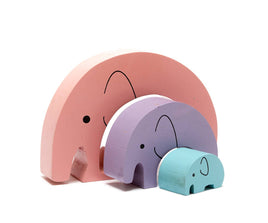 Best Years Wooden Elephant Toy Pastel, Fair Trade Handmade - Guzzgoggs