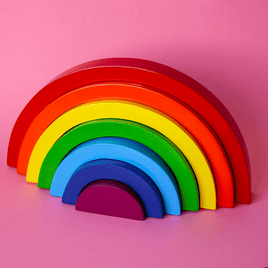 Best Years Wooden Rainbow Toy, Fair Trade & Handmade in bright colours - Guzzgoggs