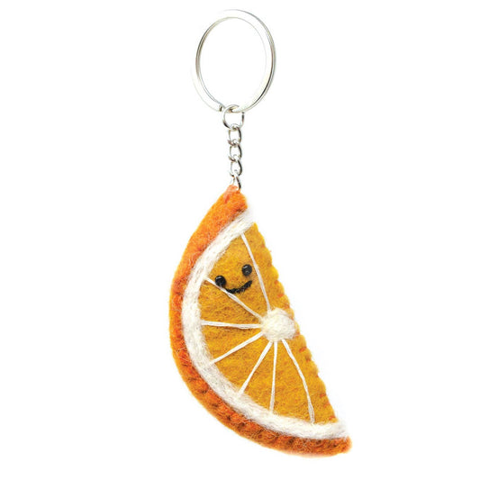 Black Yak - Felt Keychain - Orange Keyring - Guzzgoggs