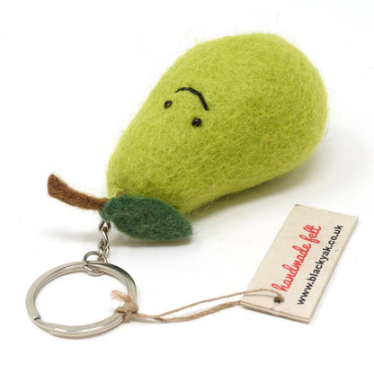 Black Yak - Felt Keychain - Pear Felt Keyring - Guzzgoggs