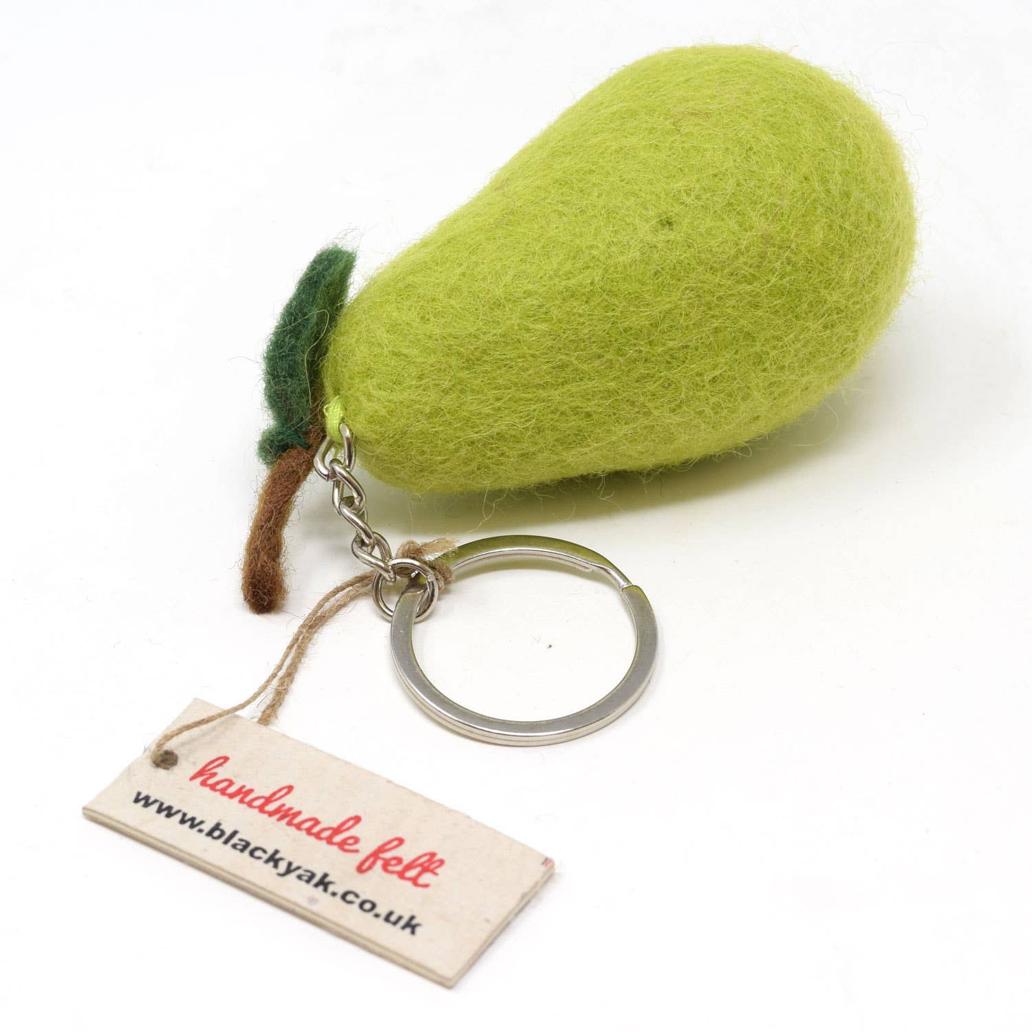 Black Yak - Felt Keychain - Pear Felt Keyring - Guzzgoggs
