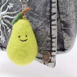 Black Yak - Felt Keychain - Pear Felt Keyring - Guzzgoggs