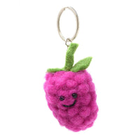 Black Yak - Felt Keychain - Raspberry Felt Bag Charm - Guzzgoggs