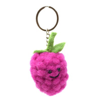 Black Yak - Felt Keychain - Raspberry Felt Bag Charm - Guzzgoggs