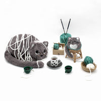 BTL Diffusion UK LTD - Les Ptipotos Charlie The Cat Mum & Baby Brown Grey - Guzzgoggs