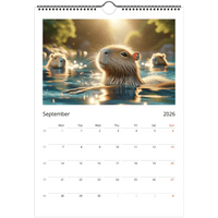Capybara Wall Calendar 2026 A4 Size - Guzzgoggs