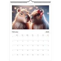 Capybara Wall Calendar 2026 A4 Size - Guzzgoggs