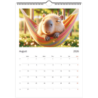 Capybara Wall Calendar 2026 A4 Size - Guzzgoggs