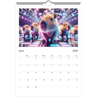 Capybara Wall Calendar 2026 A4 Size - Guzzgoggs