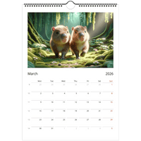 Capybara Wall Calendar 2026 A4 Size - Guzzgoggs