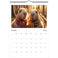 Capybara Wall Calendar 2026 A4 Size - Guzzgoggs