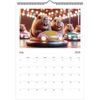 Capybara Wall Calendar 2026 A4 Size - Guzzgoggs