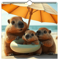Capybara Wall Calendar 2026 A4 Size - Guzzgoggs