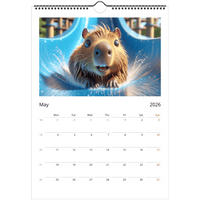 Capybara Wall Calendar 2026 A4 Size - Guzzgoggs