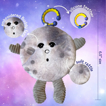 Celestial Buddies: Crunch Bunch Moon Baby Teether Lovey - Guzzgoggs