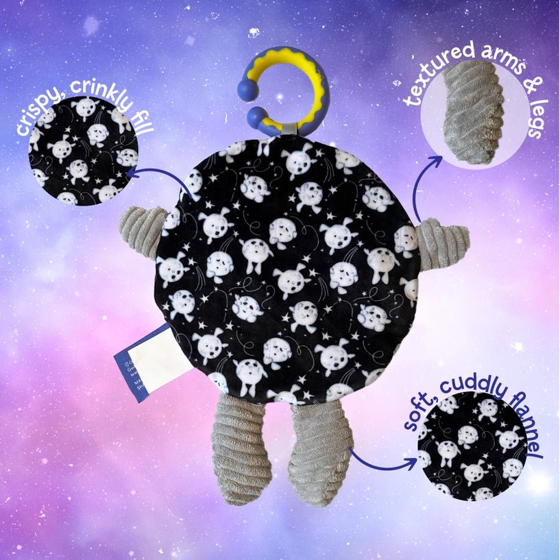 Celestial Buddies: Crunch Bunch Moon Baby Teether Lovey - Guzzgoggs