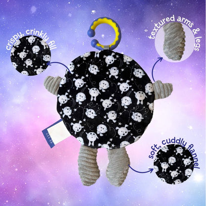 Celestial Buddies: Crunch Bunch Moon Baby Teether Lovey - Guzzgoggs