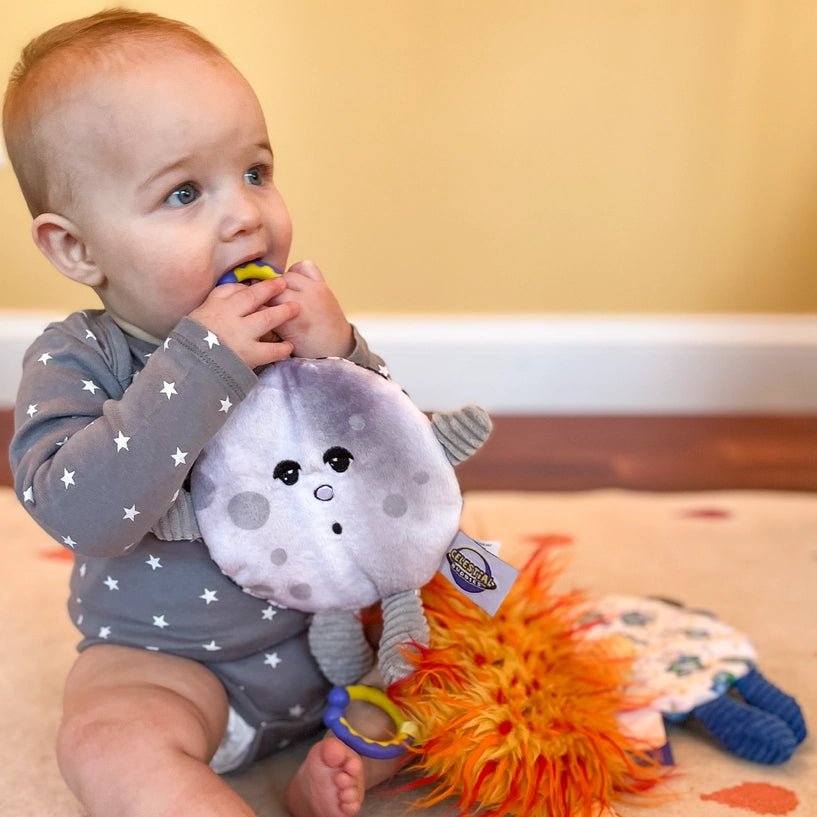 Celestial Buddies: Crunch Bunch Moon Baby Teether Lovey - Guzzgoggs