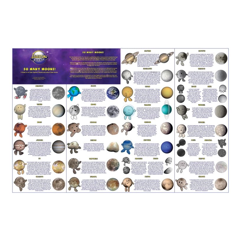 Celestial Buddies: So Many Moons! 500 Piece Education Space Puzzle - Guzzgoggs