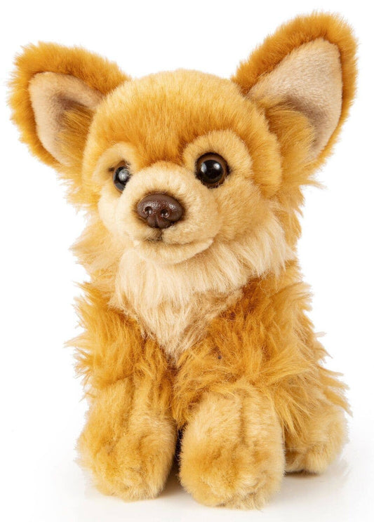 Uni Toys - Chihuahua Dog (brown) - 18cm (length) - cuddly/plush toy - Guzzgoggs
