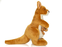 Teddy Hermann - Kangaroo with Baby 30 cm - Plush Toy - Stuffed Animal