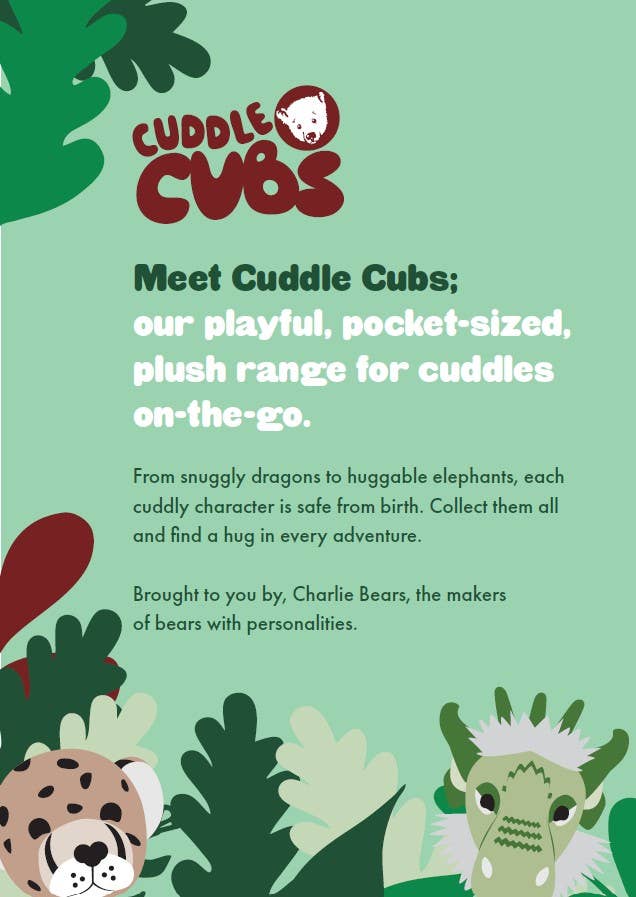 Charlie Bears Ltd - Cuddle Cub Yeti Soft Plush Toy Teddy Bear - Guzzgoggs