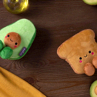 Hallmark - Better Together Avocado & Toast Magnetic Plush Pair - Guzzgoggs