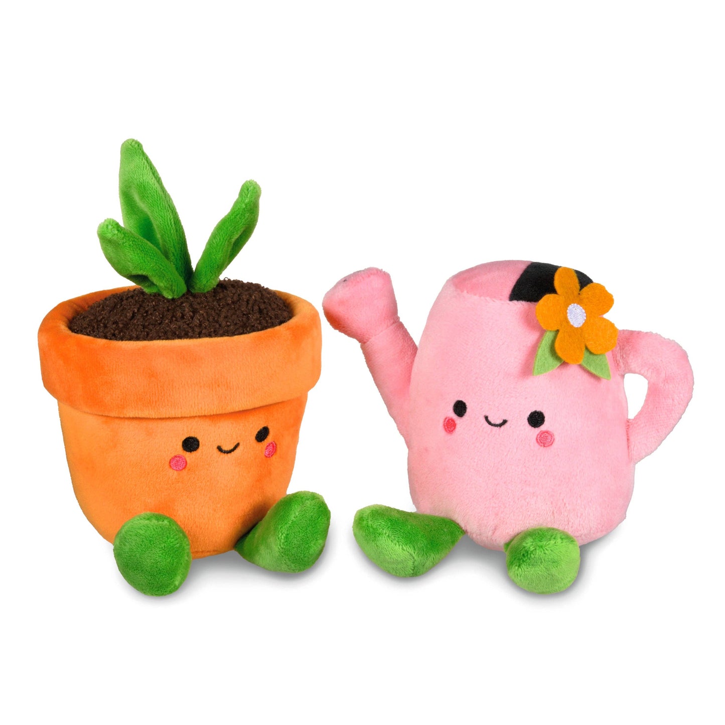 Hallmark - Better Together Watering Can & Plant Pot Magnetic Plush Pair - Guzzgoggs