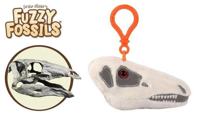 Fuzzy Fossils Stegosaurus Skull Key Chain - Guzzgoggs