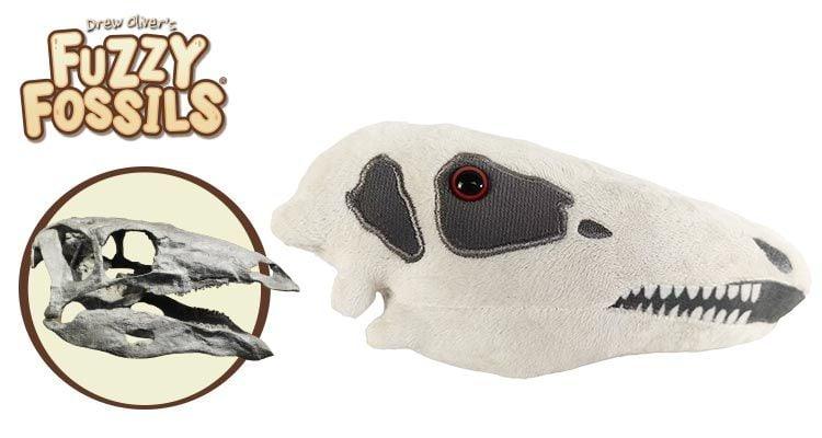 Fuzzy Fossils Stegosaurus Skull Plush Educational Toy - Guzzgoggs