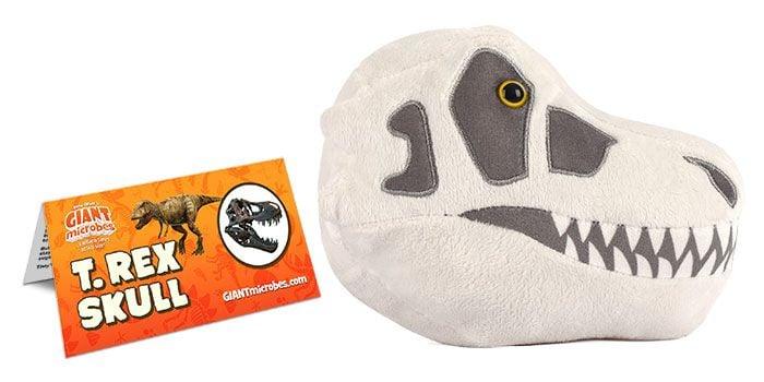 Fuzzy Fossils T. Rex Skull Plush Educational Toy - Guzzgoggs